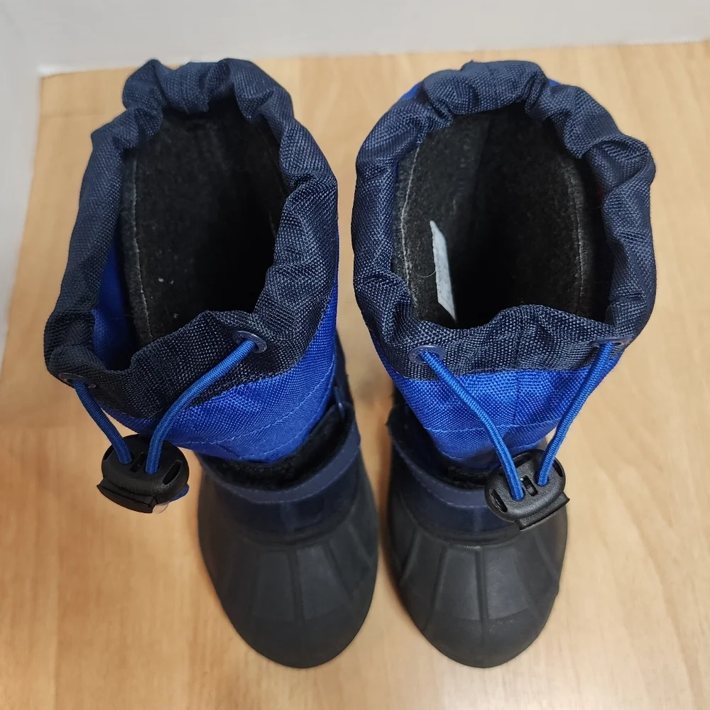 Columbia Size 9 Child Powderbug Plus Ii Snow Boot Blue Black